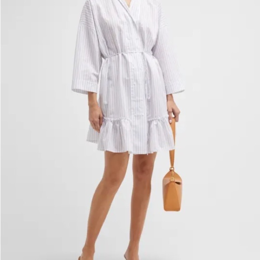 White Tiered Ruffled Wrap Sundress